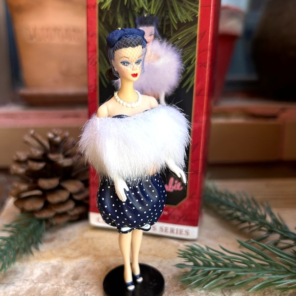 Hallmark Barbie Gay Parisienne KEEPSAKE Ornament Blue and White New in Box - Picture 6 of 12